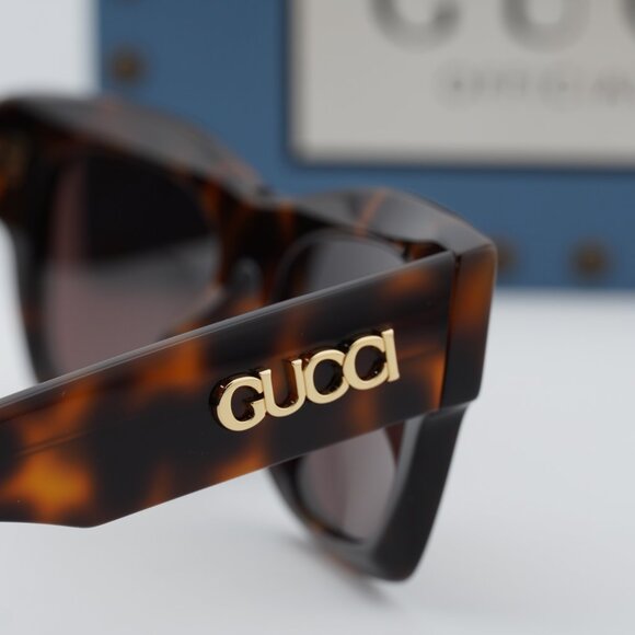 Gucci GG1835S 002 Square Sunglasses - Medium Brown Havana / Brown main image 5
